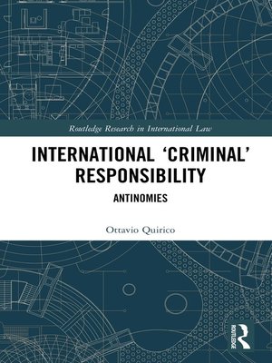 cover image of International 'Criminal' Responsibility